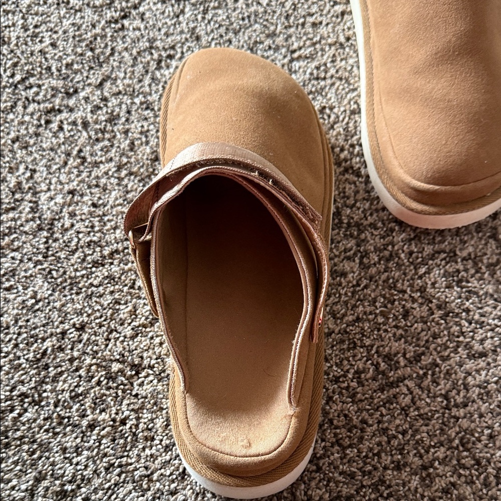 Brown Suede Slip-On Clogs - Picture 4 of 5
